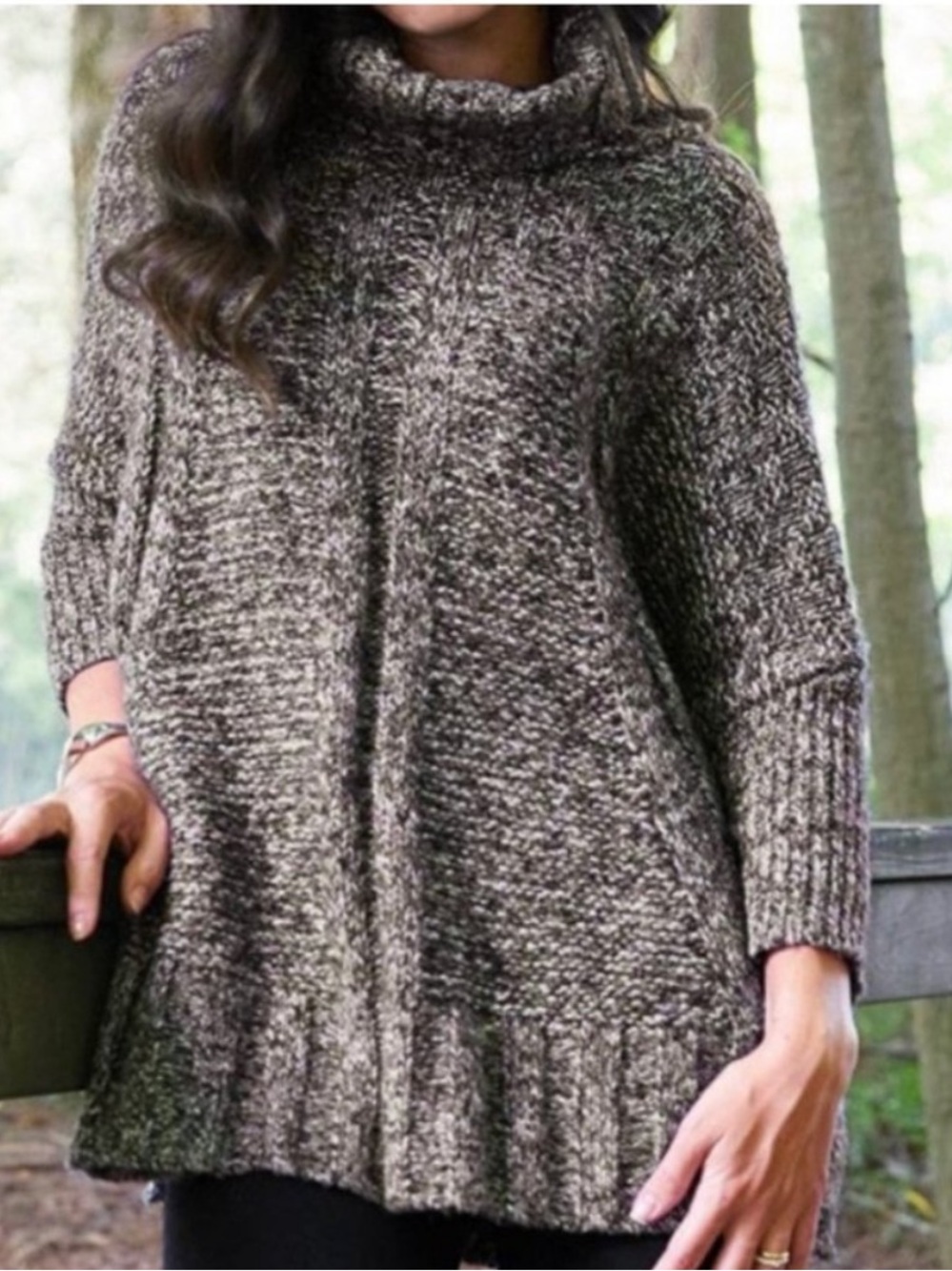 Matilda Jane Chunky Knit Cozy Cowl Wonderment Evening Stroll Poncho Sweater